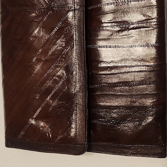 Vintage Espresso Brown Eelskin Clutch - Picture 15 of 16